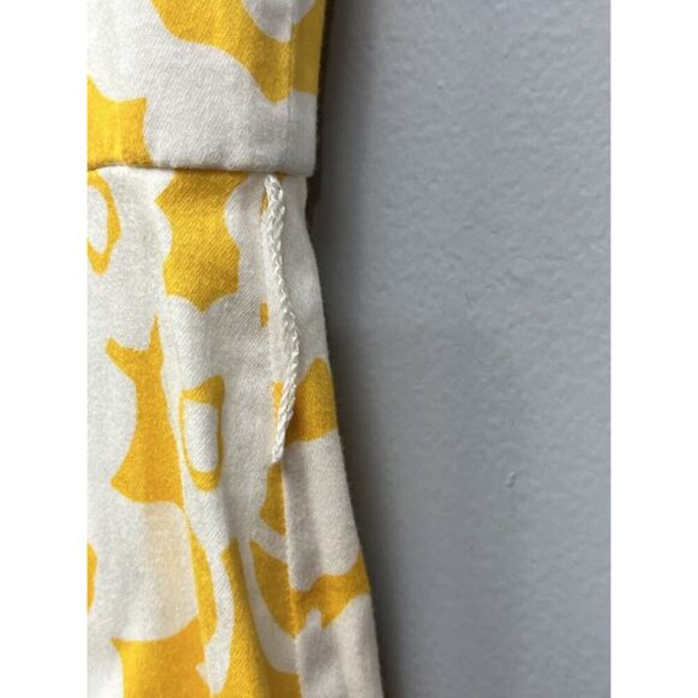 Connected Apparel Dress Womens 8P Petite Yellow Floral Sheath Sleeveless Pleated - Picture 7 of 7